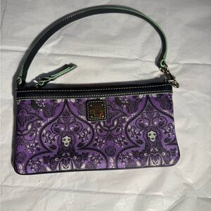 Dooney & Bourke Purple and Black Wristlet Haunted Mansion Disney Parks